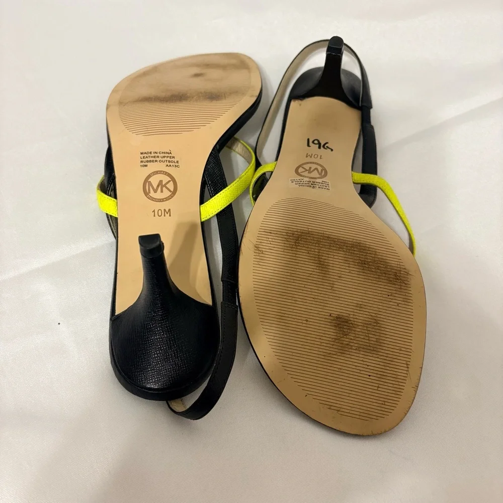 Michael Kors Bridget Slingback Thong Sandals in neon yellow